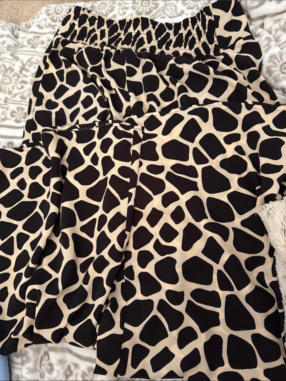 Bar lll Beige and Black Cheetah-Print Wide Leg